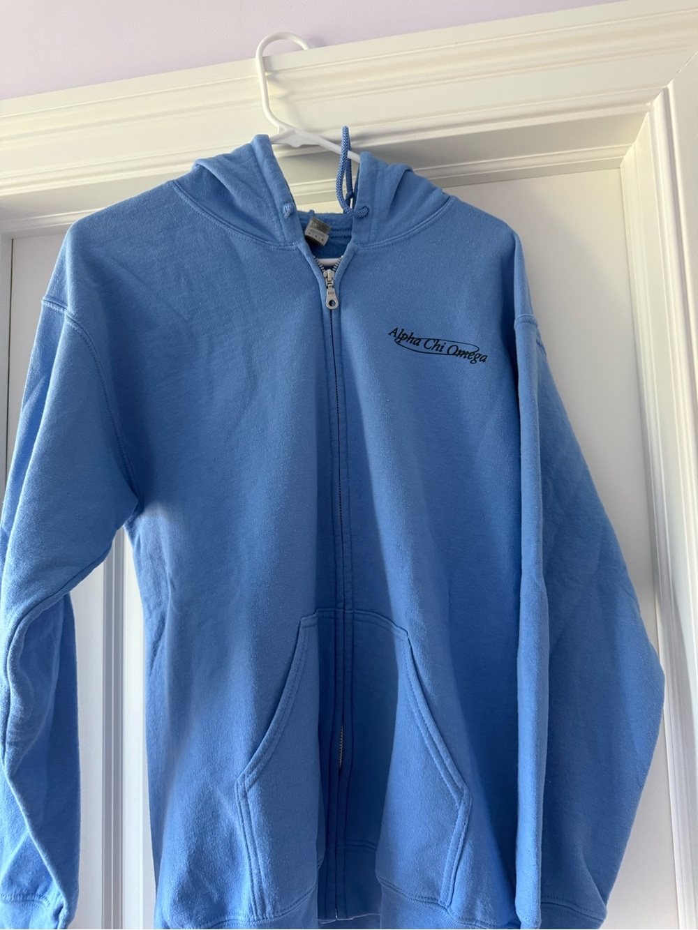 Light Blue Full-Zip Hoodie Jacket
